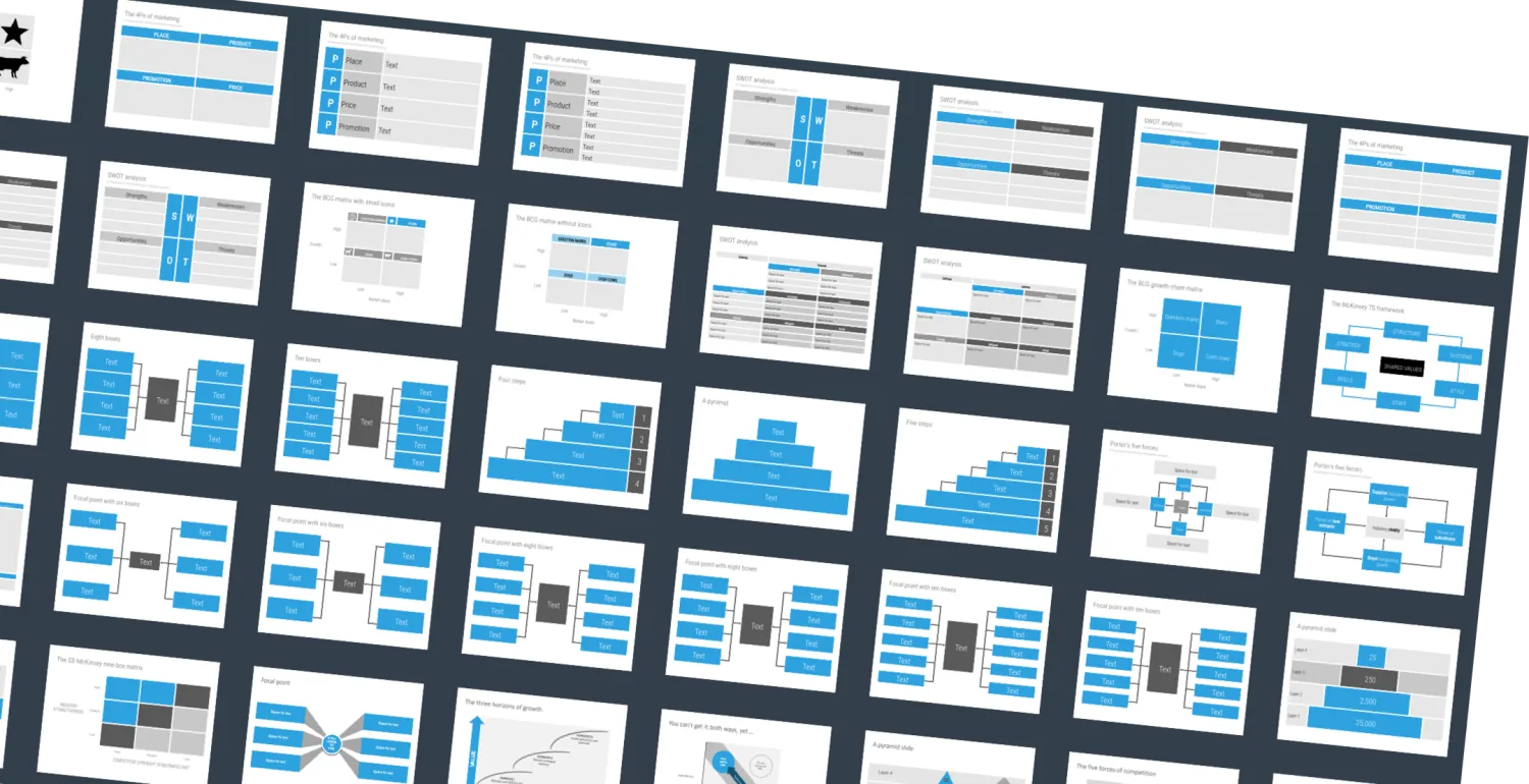 A gallery of SlideMagic slide templates